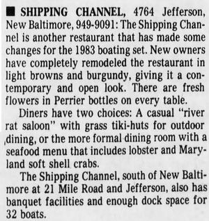 Shipping Channel (Brownies on the Bay) - June 16 1983 Article (newer photo)
